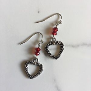 3 for $10 - Red Heart Earrings